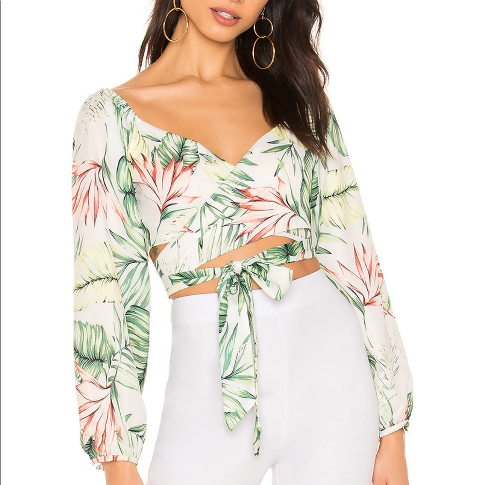 PIPER PUFF SLEEVE WRAP TOP